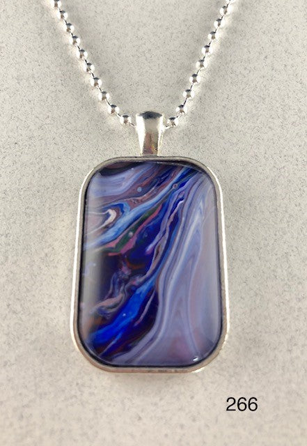 Original Acrylic and Glass Pendant - Handcrafted and One-of-a-Kind (#266)