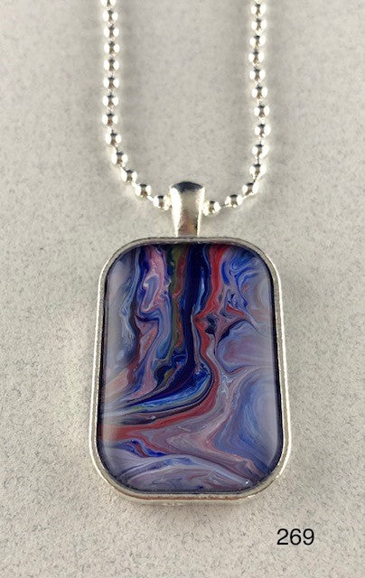 Original Acrylic and Glass Pendant - Handcrafted and One-of-a-Kind (#269)