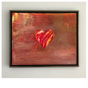 Original Artwork - "Love Frequency" 16in x 20in x 5/8in Framed Mixed Media on Canvas