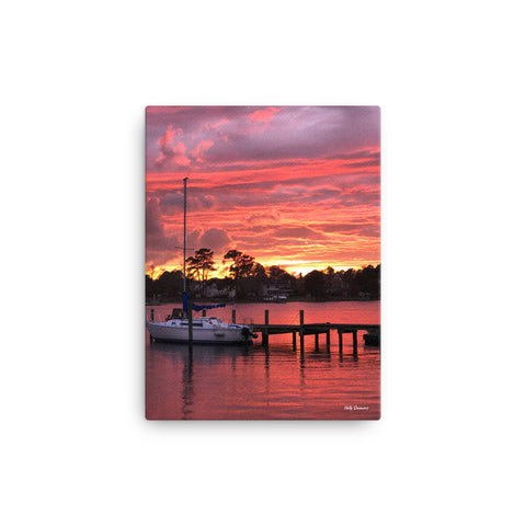 Virginia Sunset - Original Photo on Canvas by Holly Simmons