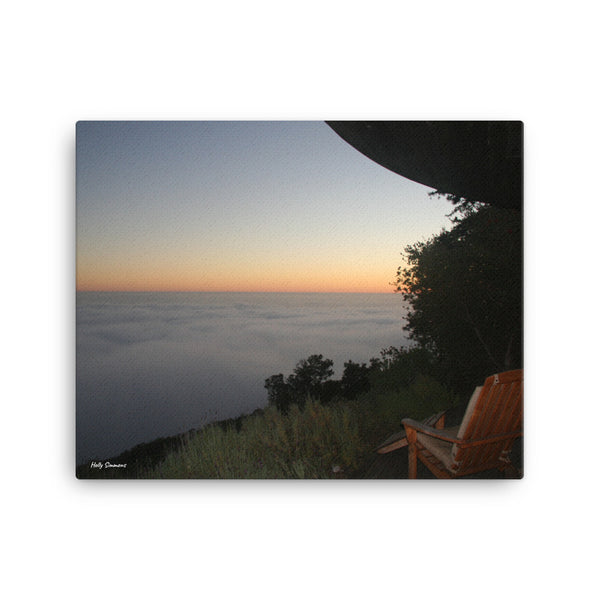 A Seat Above the Fog in Big Sur - Original Photo on Canvas by Holly Simmons