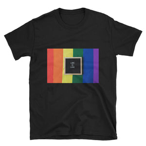 "Love Is Love" Rainbow Short-Sleeve Unisex Black T-Shirt - Free USPS Shipping Included