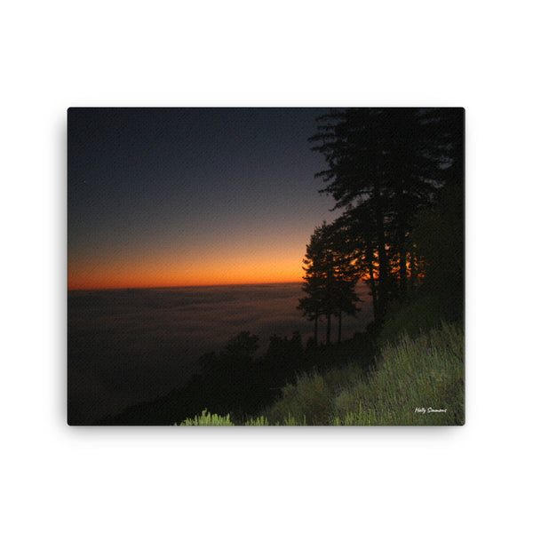 Sunset Above the Fog, Big Sur, CA - Original Photo on Canvas by Holly Simmons